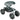 Garden cart with seat, rotatable, height-adjustable, up to 150 kg, steel, dark green