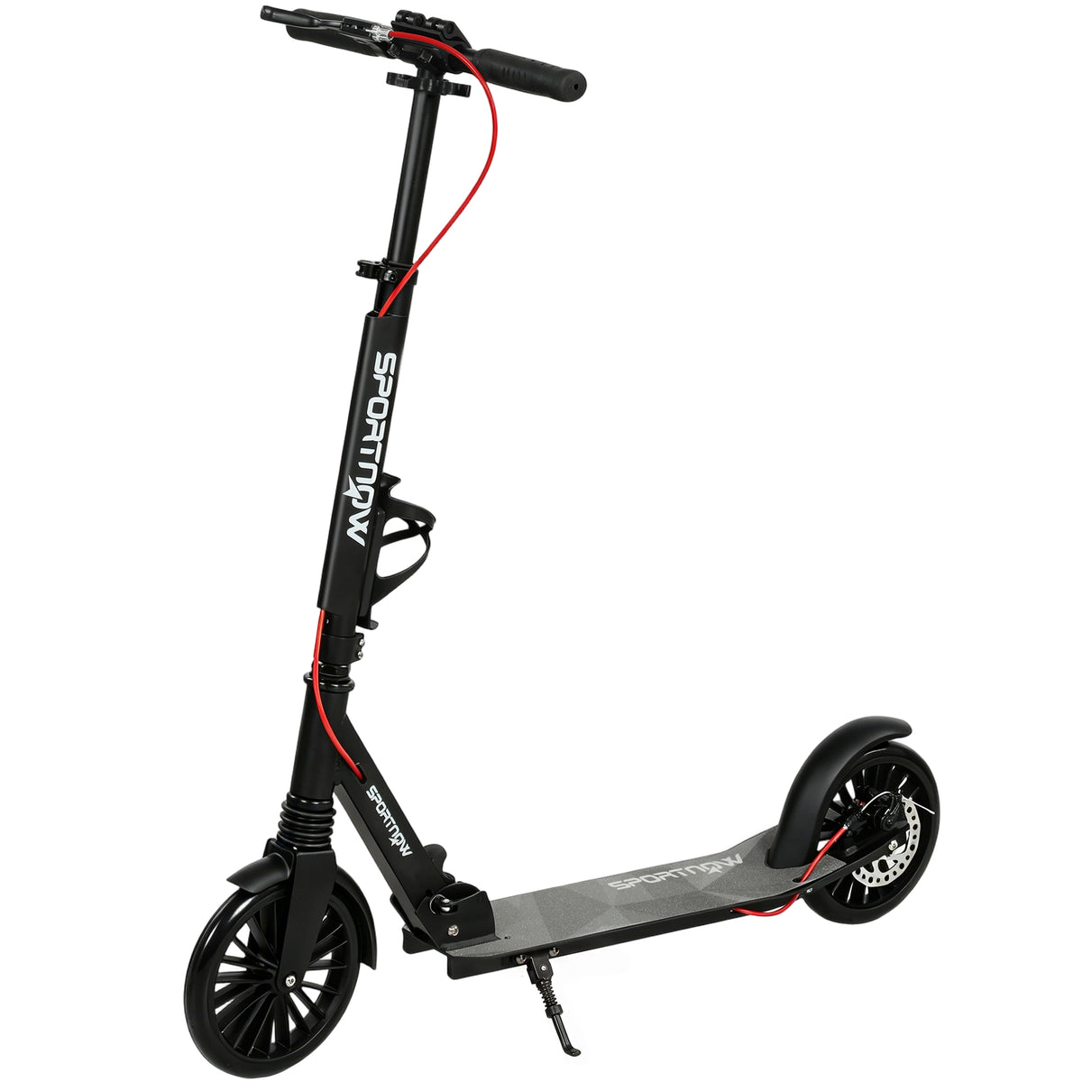 Cityroller Aluminium Höhenverstellbar & Klappbar Scooter mit 200 mm PU-Räder ABEC-7 Kugellager