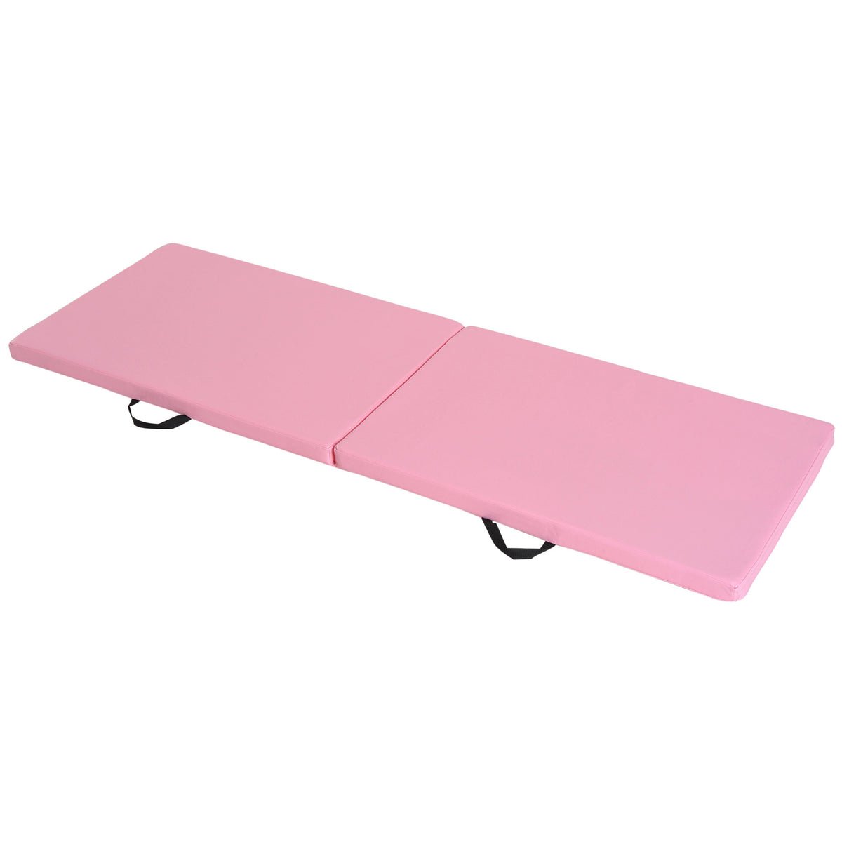 HOMCOM Trainingsmatte Faltbare Fitnessmatte mit Griffen für Yoga, MMA, Fitness, Pilates, Synthetikbezug, 180