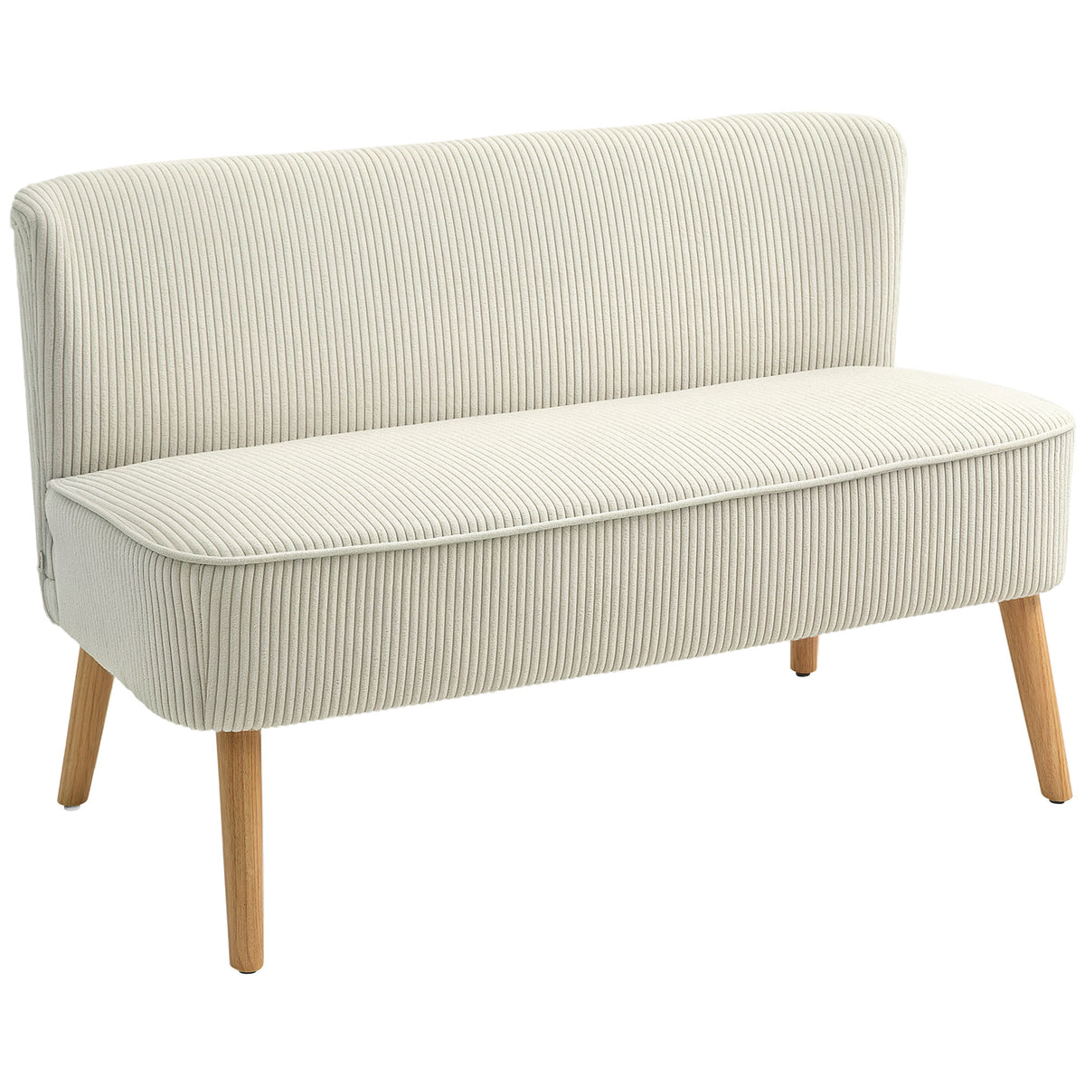 HOMCOM 2-Sitzer Sofa, weiche Polsterung, pflegeleichter Bezug, bis 150 kg belastbar, 117 x 56,5 x 77 cm