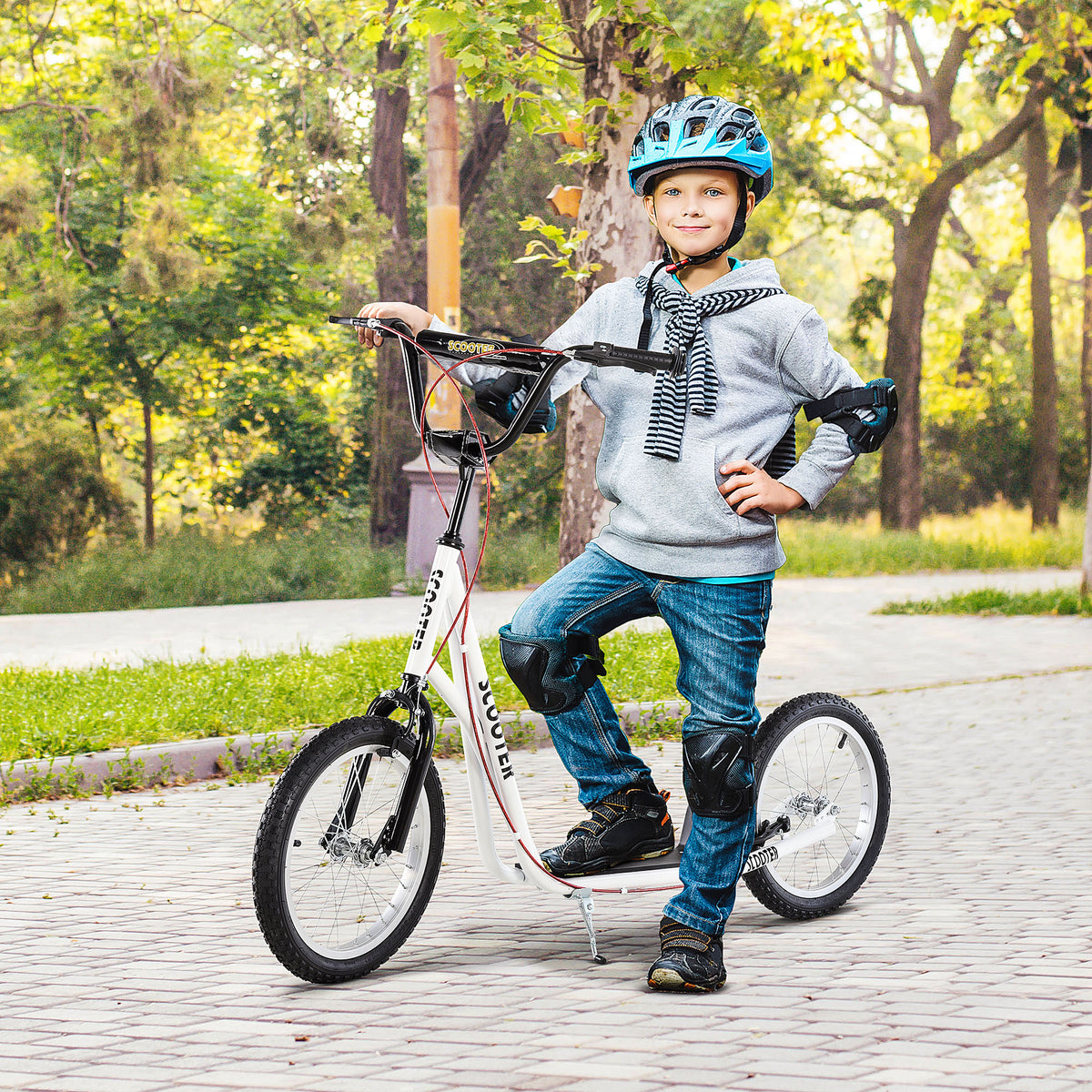 Kinderroller Scooter Tretroller Cityroller Kickscooter Roller Kinder Kickboard mit Luftreifen und – Produktabbildung 2