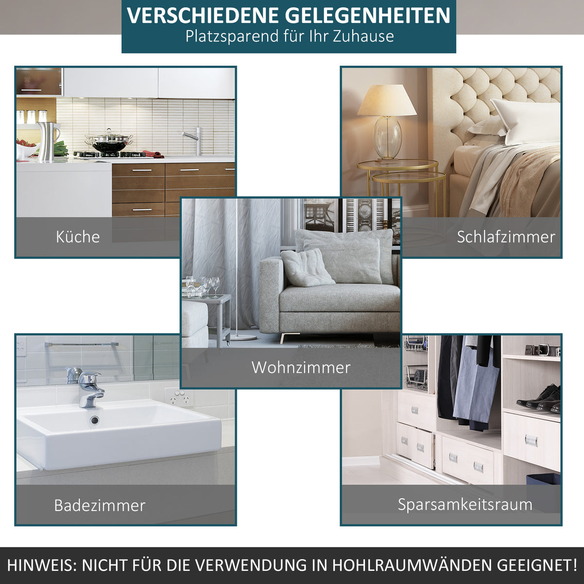 HOMCOM Gleitschienen-Bausatz für Schiebetür, rustikales Design, Karbonstahl, 200x4x0,6 cm, bis 90 kg – Produktabbildung 5
