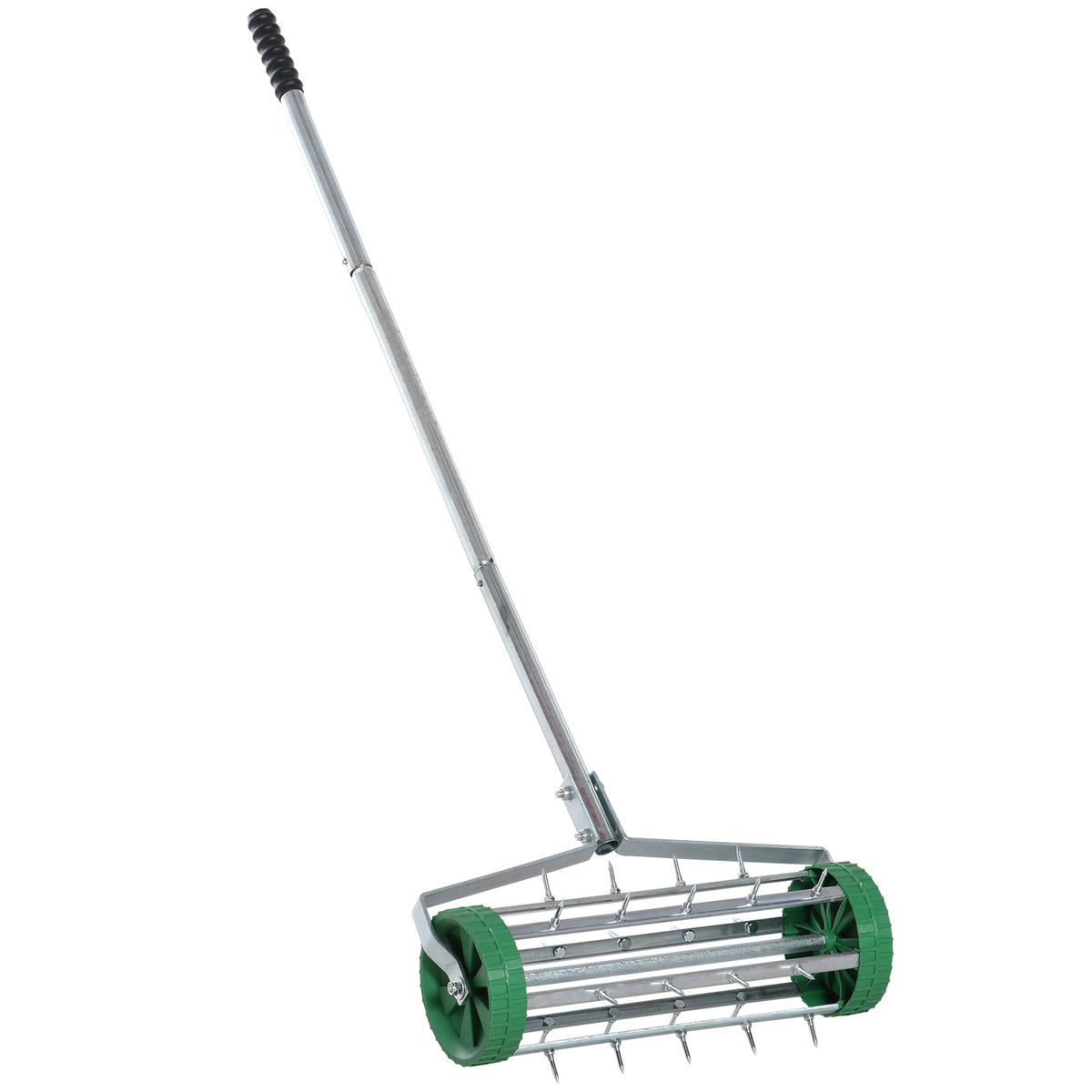 Adjustable handle length lawn aerator hand scarifier lawn aeration spiked roller rolling lawn aerator garden