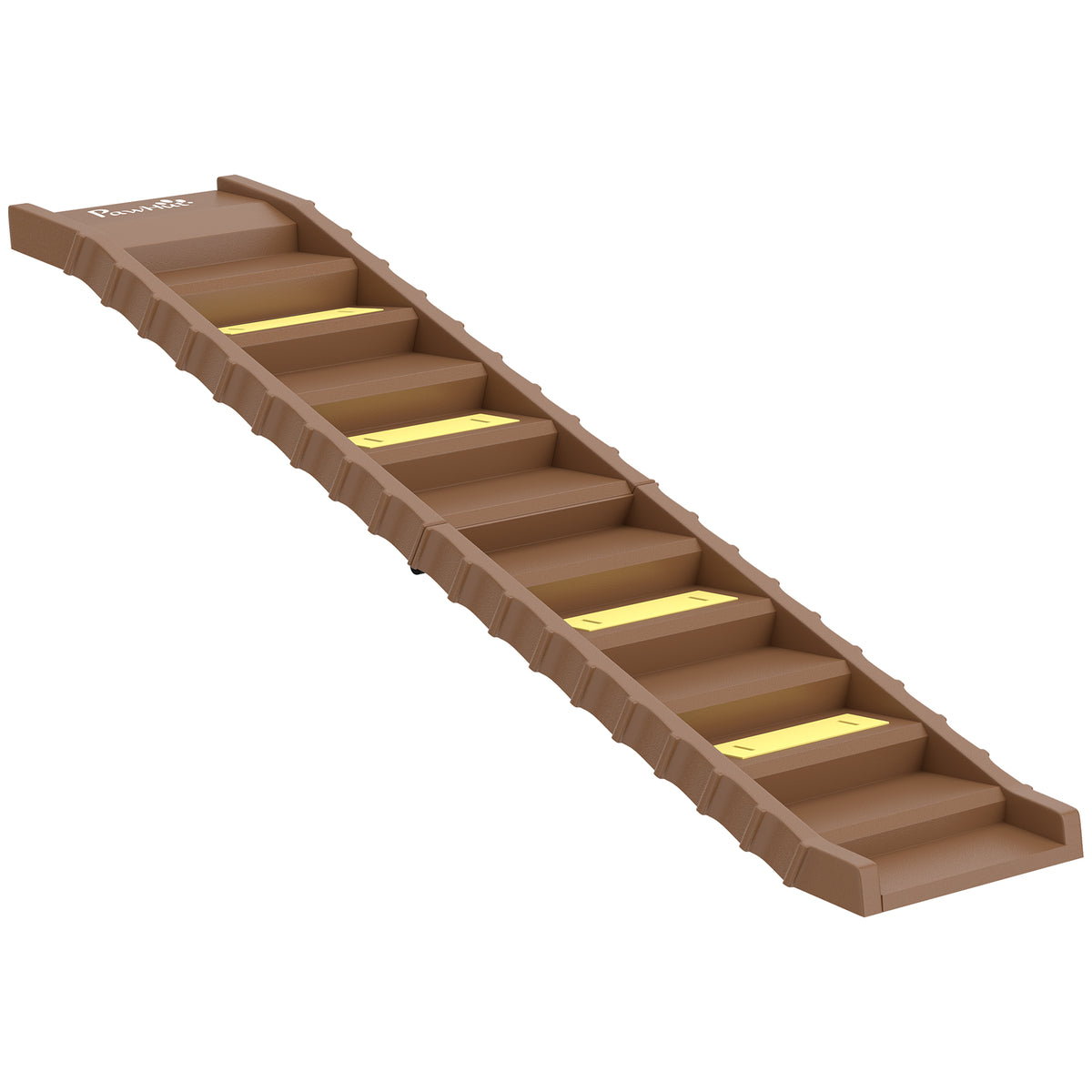 PawHut Hunderampe Auto klappbar Hundetreppe mit 10 Stufen Rutschfester Oberfläche, 154x40cm ür mittelgröße