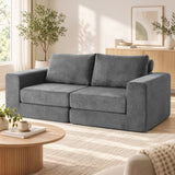 HOMCOM Schlafsofa 4-in-1 Schlaffunktion ausziehbar Klappsofa Kissen 2 Sitzer Grau – Produktabbildung 8