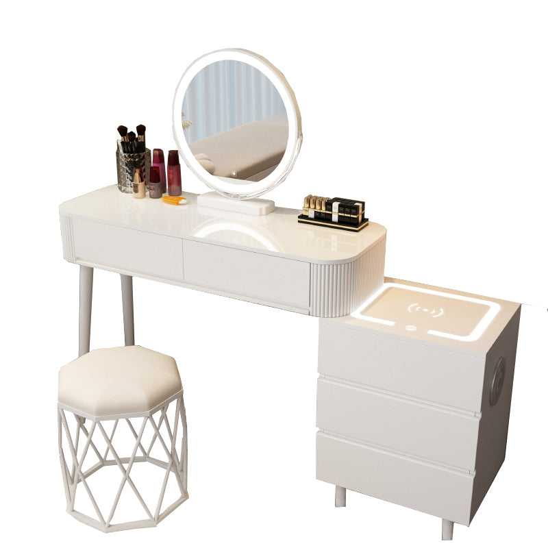 LED-Schminktisch Eliza – Weiß – 100 cm Tischplatte