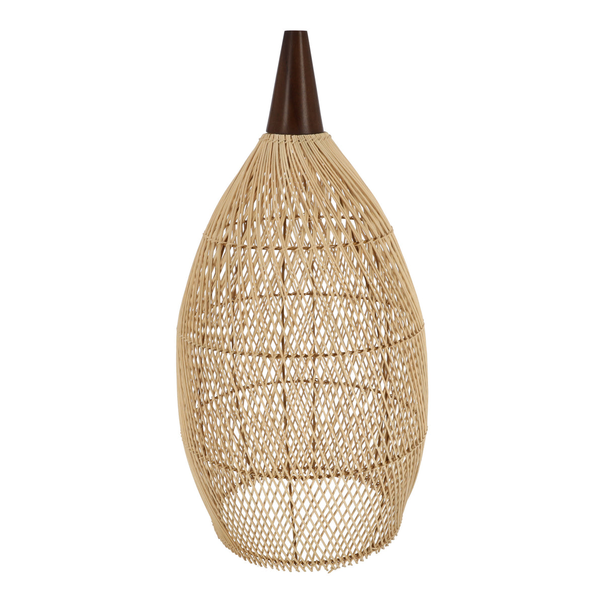 Rustikale Rattan-Pendelleuchte - 35 cm (Naturfarbe)
