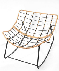 Moderner skandinavischer grauer Schaukelstuhl Cocoon – Produktabbildung 3