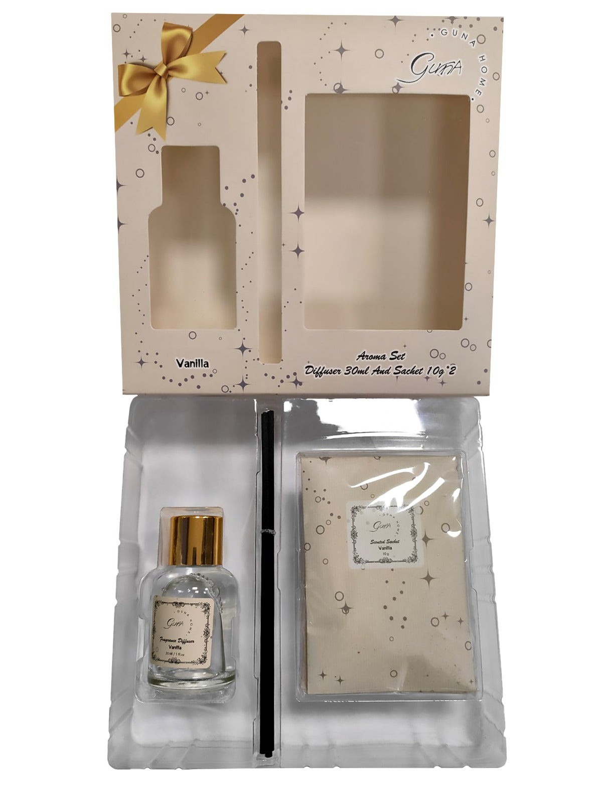 Ein Set mit Duftdiffusoren 30 Millionen + Sachet Guna Home - Vanille – Produktabbildung 2