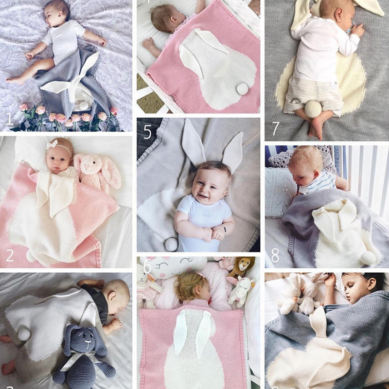 Babydecke – Häschen, rosa – Produktabbildung 2
