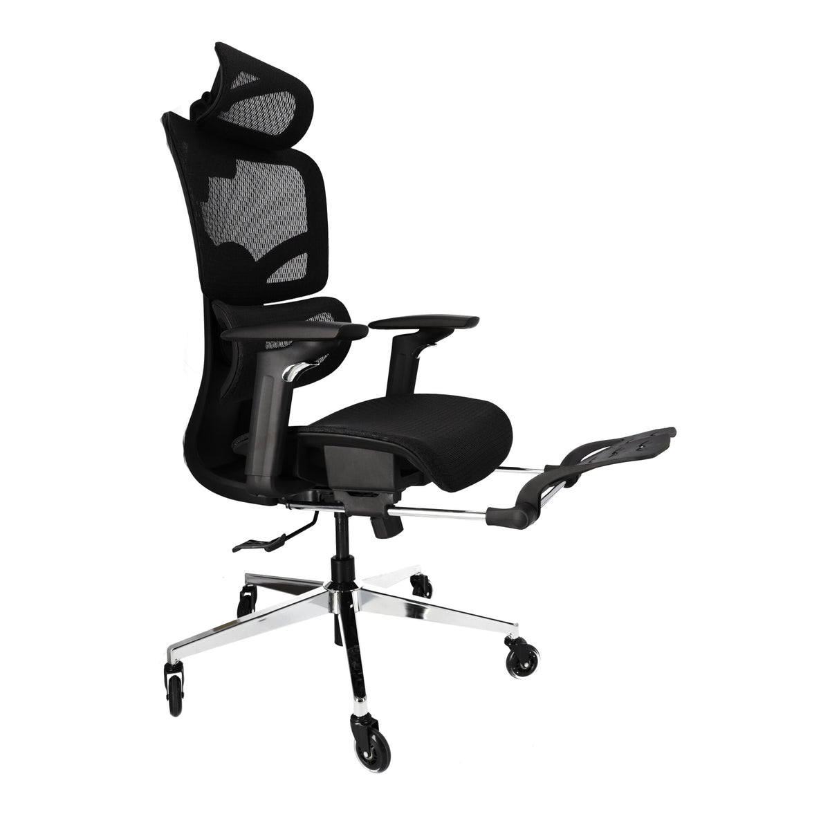 Ergonomischer, verstellbarer Bürostuhl aus Mesh – Schwarz – Produktabbildung 7