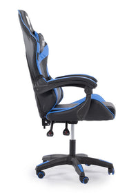 Moderner Gamingstuhl für Gamer, verstellbar – Blau