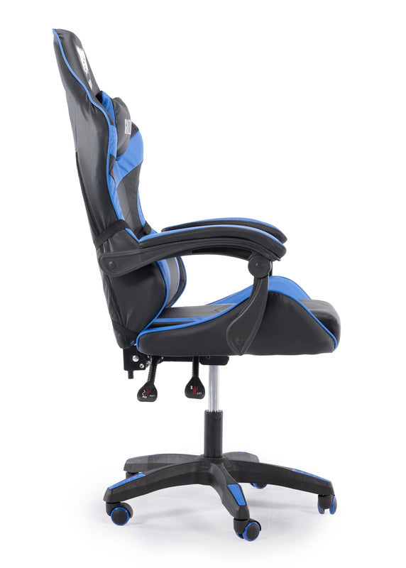 Moderner Gamingstuhl für Gamer, verstellbar – Blau