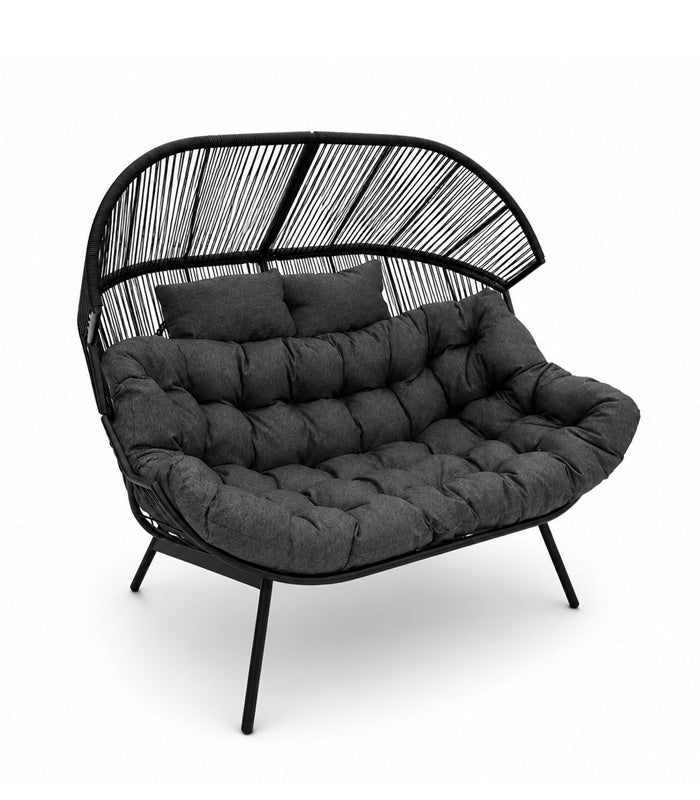 Modernes Gartensofa / Doppelter Kuschelsessel in Kokonform – Eleganz und Komfort in Ihrem Garten – Produktabbildung 8