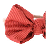 Baby-Haarband mit Schleife – weinrot – Produktabbildung 2