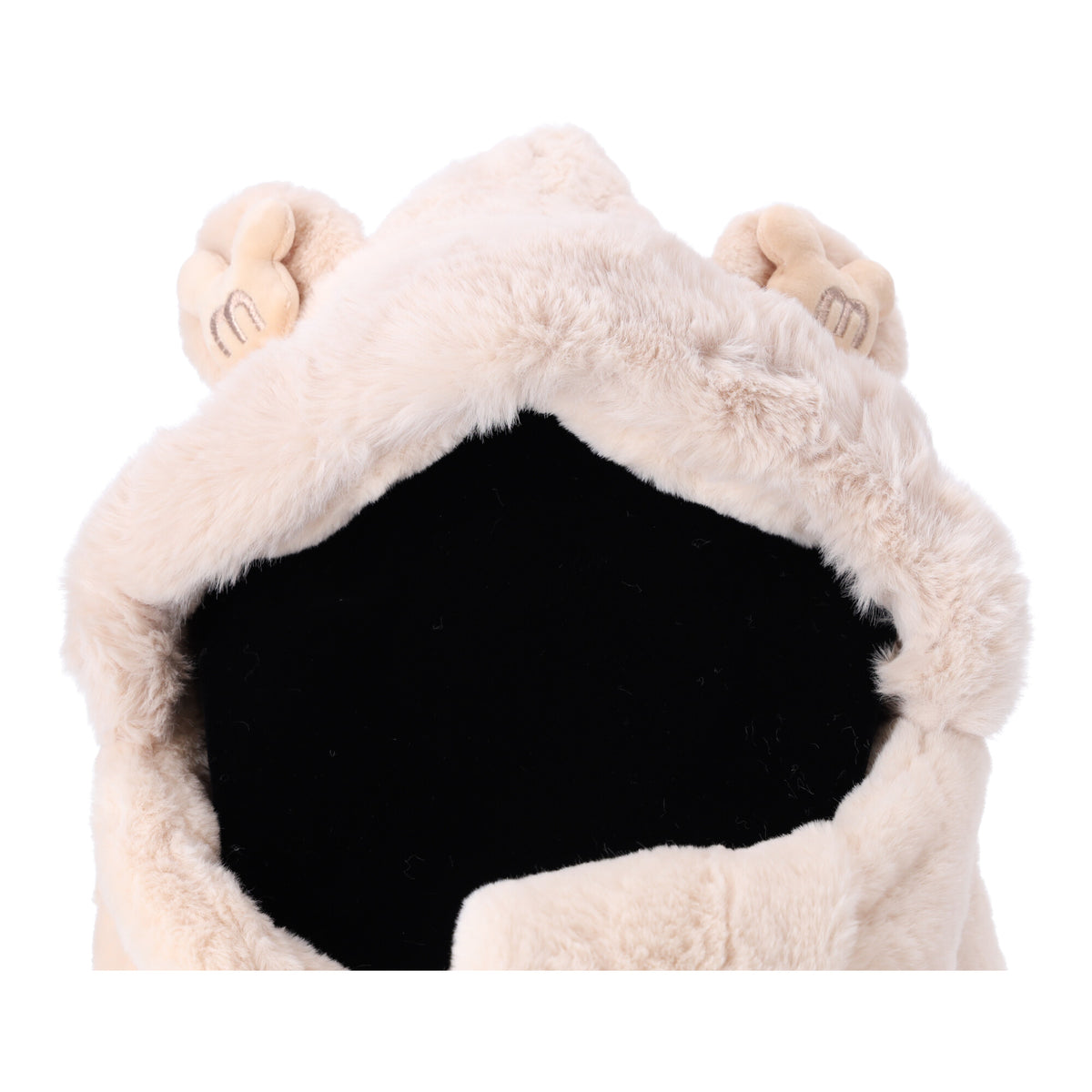 Plüschmütze für Kinder mit Schal und 3-in-1-Handschuhen für Kinder von 2 bis 12 Jahren – beige – Produktabbildung 2
