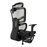 Ergonomischer, verstellbarer Bürostuhl aus Mesh – Schwarz – Produktabbildung 9