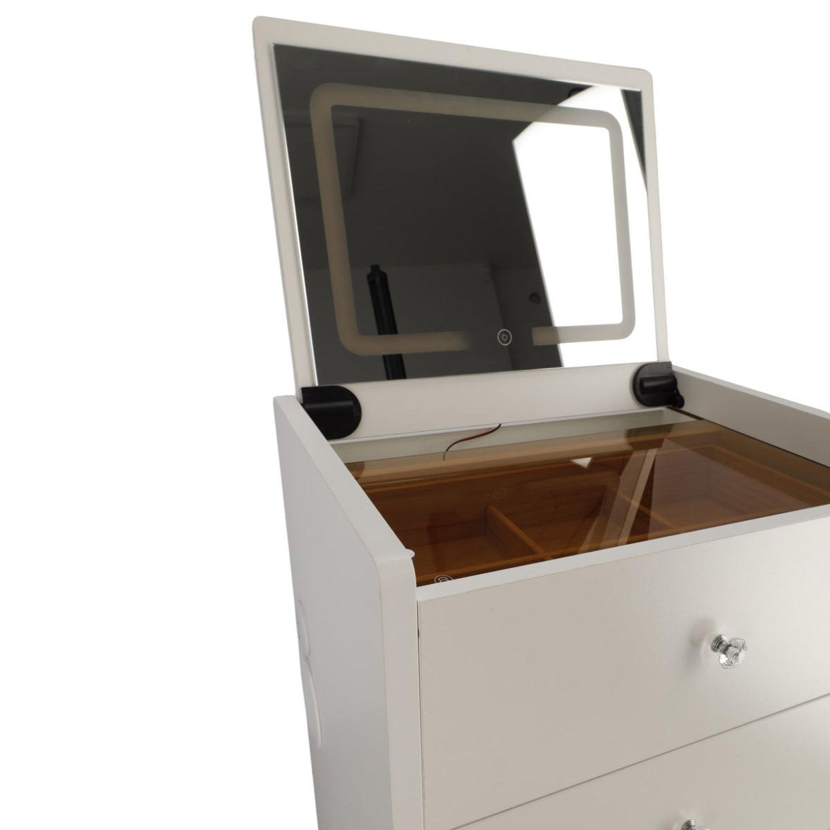 Moderner SMART Schminktisch-Nachttisch 50 cm - Weiß – Produktabbildung 7