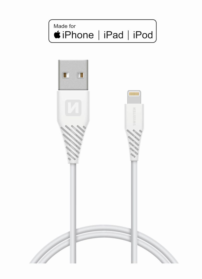 Kabel / USB-Kabel / Lightning MFI 1.2 m Swissten - weiß