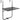Balcony table, for railings 6-15cm thick, adjustable, stainless metal, 62x60x85.5cm, black