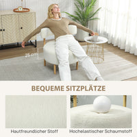 HOMCOM Sessel Loungesessel Relaxsessel mit Sherpa-Fleece, Metallbeinen in Holzoptik Polstersessel 67 x – Produktabbildung 4