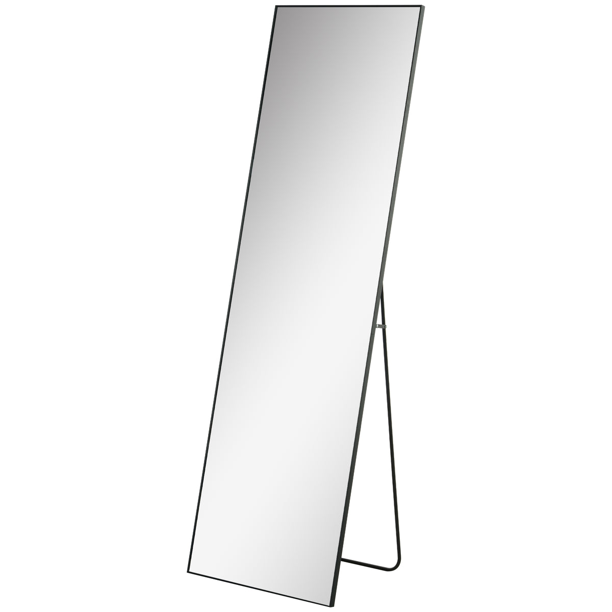 HOMCOM Großer Standspiegel, Wandspiegel, Ganzkörperspiegel, 161,5 cm, Silber