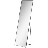 HOMCOM Großer Standspiegel, Wandspiegel, Ganzkörperspiegel, 161,5 cm, Silber