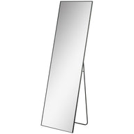 HOMCOM Großer Standspiegel, Wandspiegel, Ganzkörperspiegel, 161,5 cm, Silber
