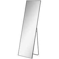 HOMCOM Großer Standspiegel, Wandspiegel, Ganzkörperspiegel, 161,5 cm, Silber