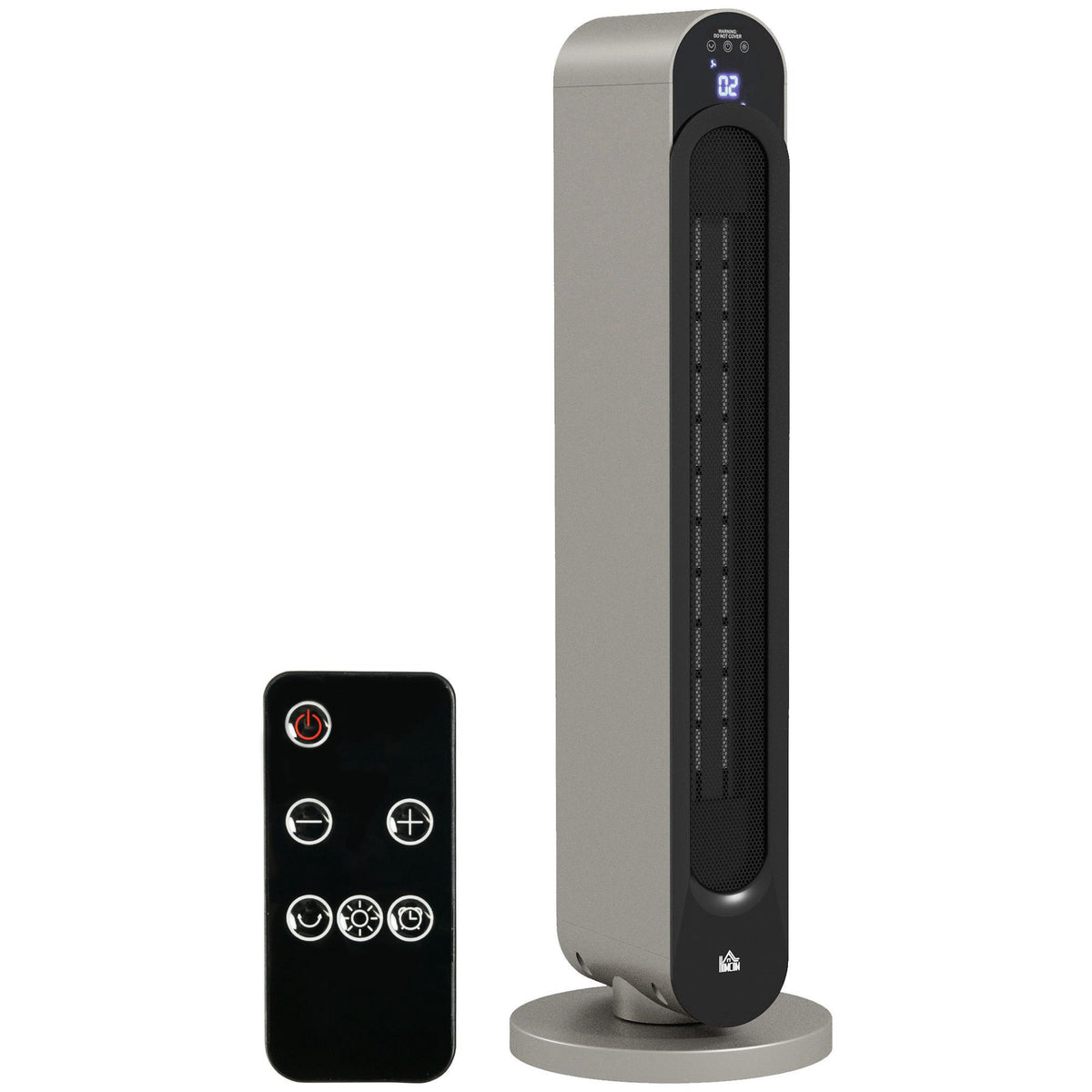 HOMCOM Elektrische Heizung, 3 Modi, 12-Stunden-Timer, LED-Anzeige, Schwenkfunktion