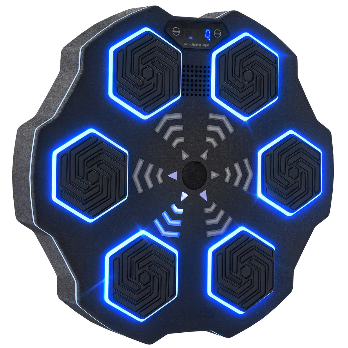 Musikboxmaschine, Bluetooth-Boxgerät, Wandmontage, 9 Geschwindigkeiten und Modi, LED-Lichter, Schwarz