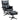 Recliner with stool, swivel, tiltable backrest, steel frame, black