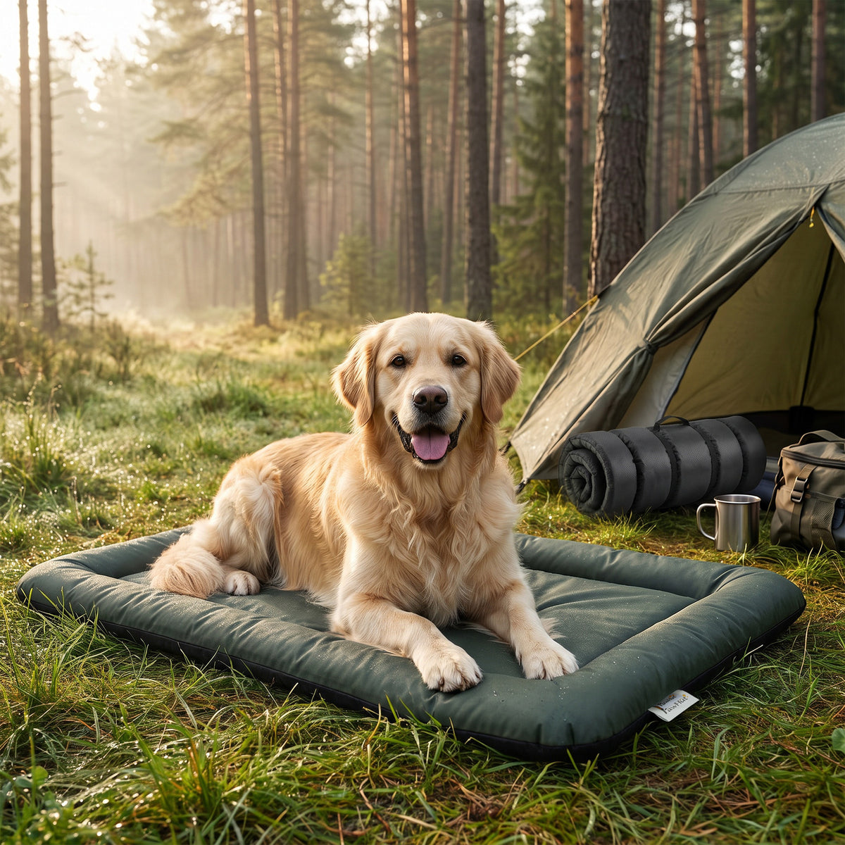 PawHut Hundebett Wasserdichtes Hundebett mit rutschfester Unterseite faltbar Waschbar für mittelgroße & – Produktabbildung 2