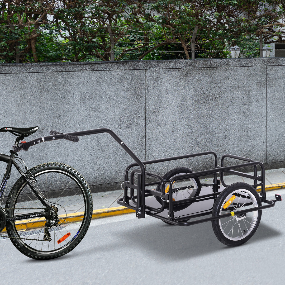 Fahrradanhänger Klappbar Lastenanhänger mit Kupplung, Kuppler & Reflektoren Transportwagen bis 40 kg – Produktabbildung 2