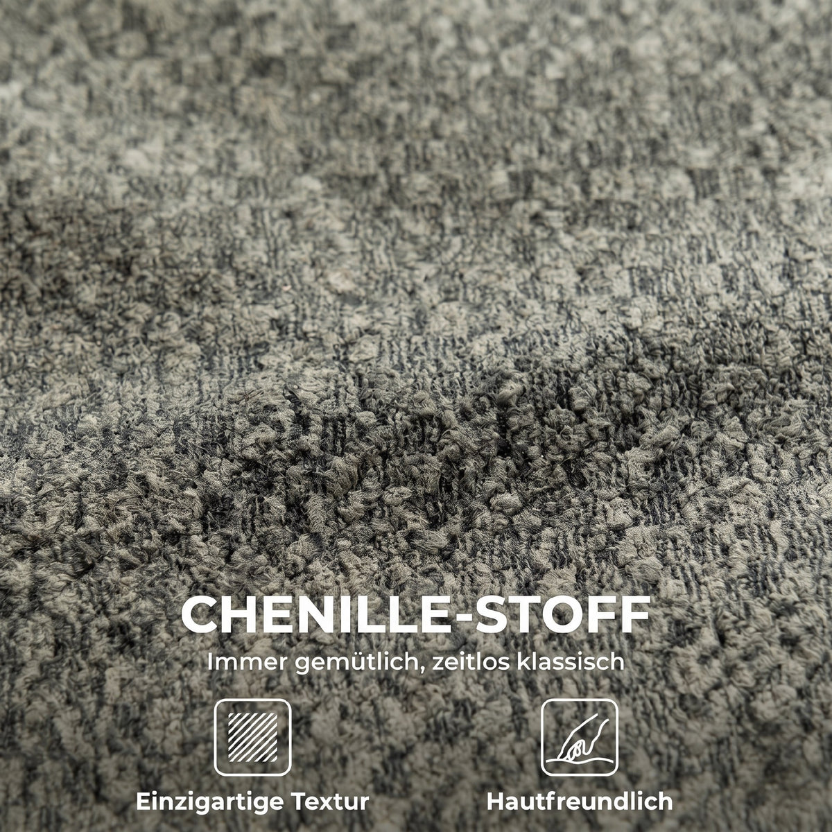 HOMCOM Sessel Drehbarer Loungesessel mit Chenille-Optik, Breiter Sitzfläche, für Wohnzimmer – Produktabbildung 7