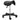 Rolling stool, saddle-shaped seat, height-adjustable, 360° rotatable, faux leather, black, 35 x 38 x 45-55 cm