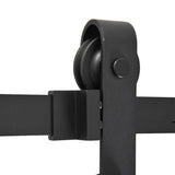 HOMCOM Gleitschienen-Bausatz für Schiebetür, bis 90 kg, Kohlenstoffstahl, 200 cm, Schwarz, inkl – Produktabbildung 8