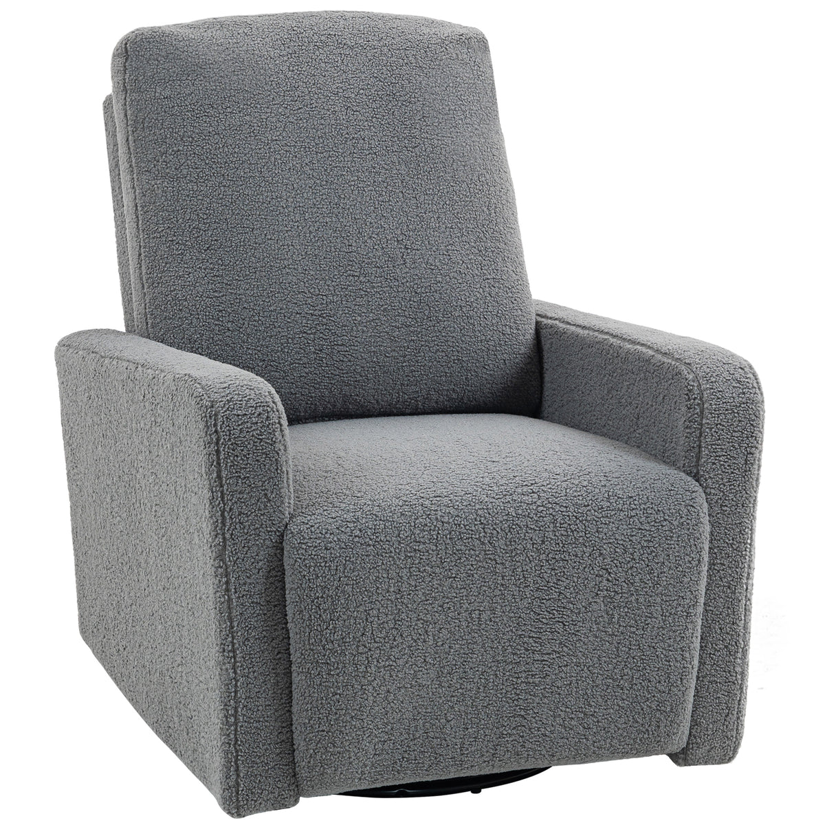 HOMCOM Recliner-Sessel, Entspannungssessel mit Fleece-Bezug, verstellbare Rückenlehne, Polstersessel, Stahl