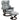 Swivel recliner with footstool, high backrest, high-density foam, wooden base, light grey