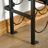 HOMCOM Weinregal für 60 Flaschen Flaschenregal Metall Flaschenhalter 63 x 20,5 x 118 cm Schwarz – Produktabbildung 8