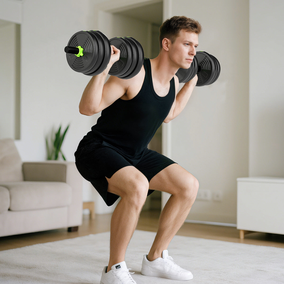 Hantelset verstellbar 25 KG Kurzhantel Set Kurzhanteln Langhanteln Hanteln Set für Krafttraining – Produktabbildung 2