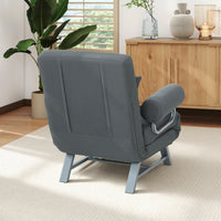 HOMCOM Schlafsessel, Polstersessel, zum Gästebett umwandelbar, ergonomisch, Dunkelgrau – Produktabbildung 9