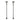 Solar Lantern 2-Piece Set Floor Lamp 180cm Height-Adjustable with 2 Brightness Modes Light Sensor Switch, IP44