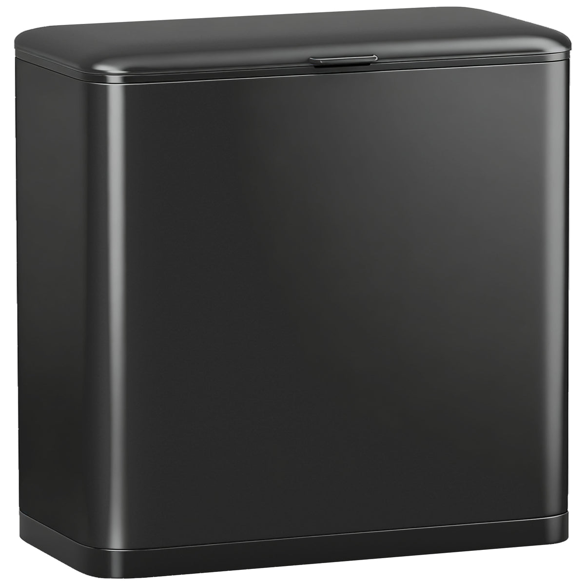 HOMCOM 8 L Mülleimer, freistehend oder hängend platzierbar, Edelstahl, Schwarz