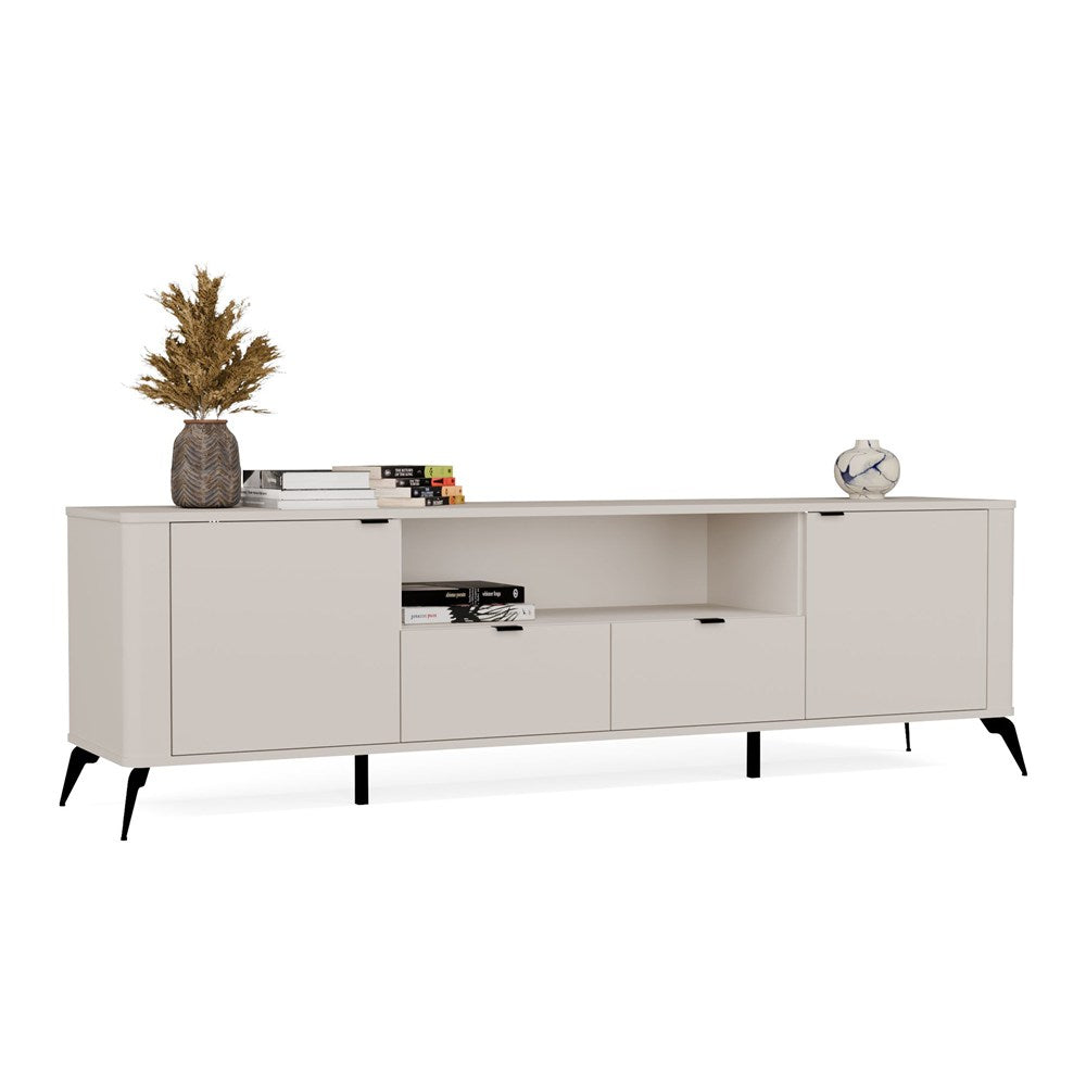 TV-Schrank CORDOBA 2D2S Kaschmir Beige 2 Schubladen fürs Wohnzimmer