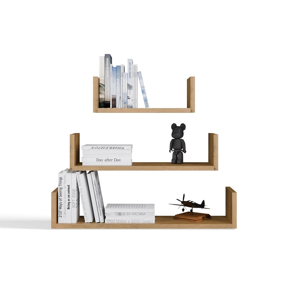 Wandregal MOBI 3P Set 3x – Moderne Wandregale EICHE ARTISAN – Produktabbildung 7
