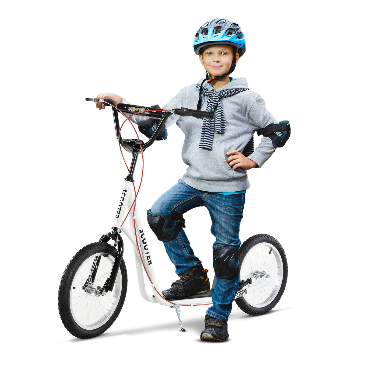 Kinderroller Scooter Tretroller Cityroller Kickscooter Roller Kinder Kickboard mit Luftreifen und Handbremse