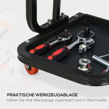 Workshop stool, robust & comfortable, 38x35x37cm, red/black (4)