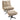 Lounge chair with ottoman, 360° swivel, corduroy cover, height-adjustable footrest, beige