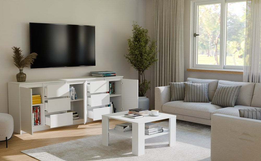 Kommode COSTA 1D3S/2D3S WEISS – Produktabbildung 5